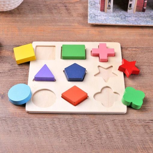 Geometric Educational Wooden Puzzle Toy - Made Minimal