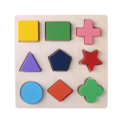 Geometric Educational Wooden Puzzle Toy - Made Minimal