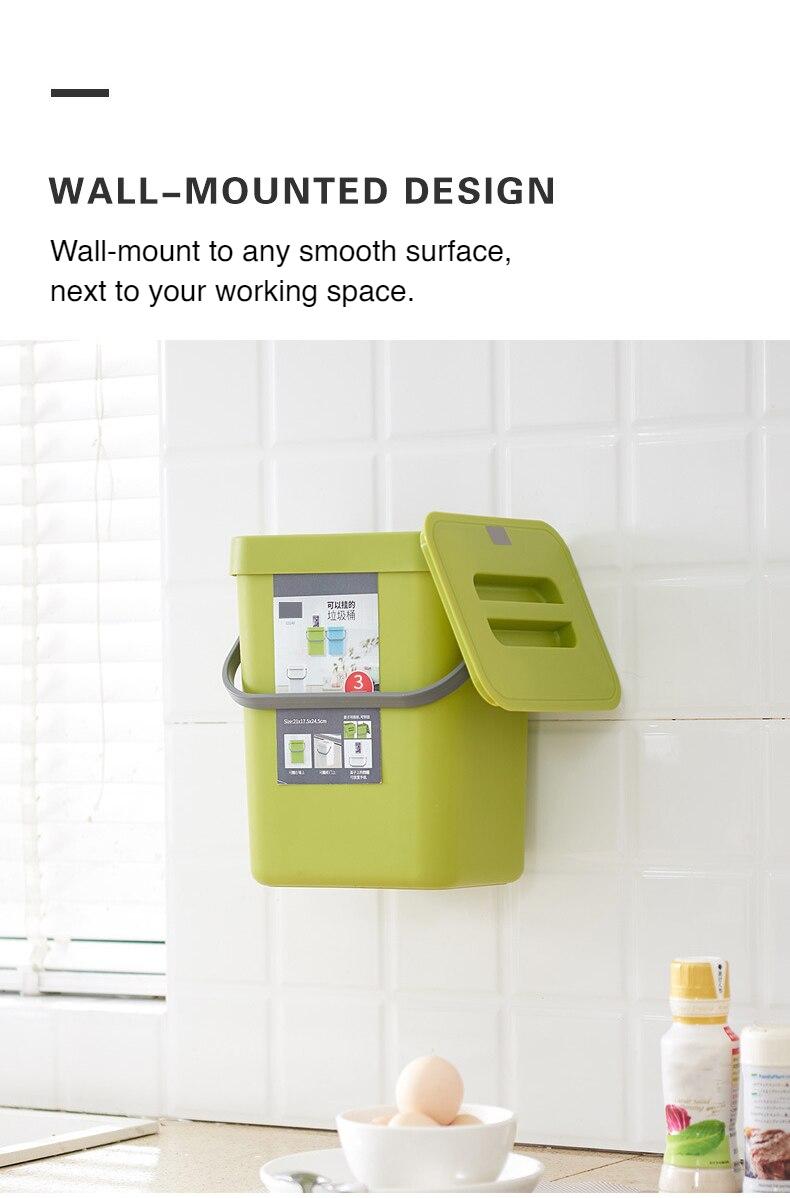 Space-saving Mount or Hang Kitchen Waste Bin Space-saving Mount or Hang Kitchen Waste Bin