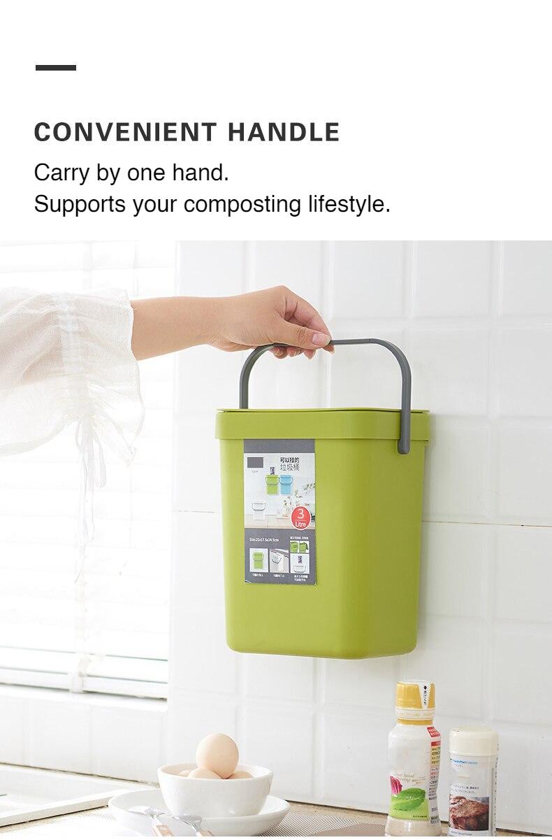 Space-saving Mount or Hang Kitchen Waste Bin Space-saving Mount or Hang Kitchen Waste Bin